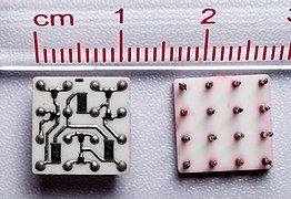 Module with six transistors and three resistors, cap off