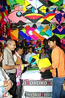 A kite shop in Lucknow, India