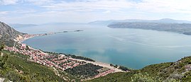 View of Lake Eğirdir and the town