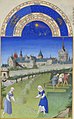 Peasants in fields Très Riches Heures.