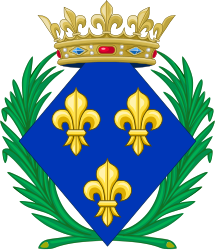 Coat of arms used as Princess of the House of Orléans (1938–1965)