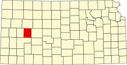 Karte von Lane County innerhalb von Kansas