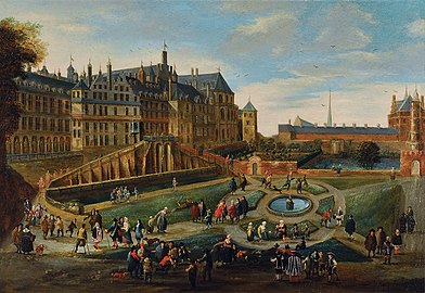 View of the Coudenberg Palace in Brussels, Andreas Martin, 1726