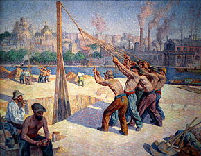 Les batteurs de pieux, 1902