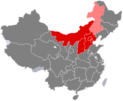 North People's Republic of China region