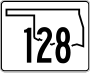 State Highway 128 marker