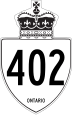 Highway 402 marker