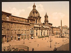 Piazza Navona in Rom (um 1895)