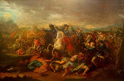 Eugene of Savoy at the Battle of Belgrade by Johann Gottfried Auerbach