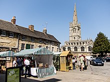 Market square in Stamford, Lincolnshire, England