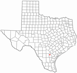 Location of Three Rivers, Texas