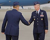 Lieutenant General Selva greeted Colonel James C. Vechery upon arriving at Travis Air Force Base, California during Selva tenure as assistant to the chairman of the Joint Chiefs of Staff on January 11, 2010.