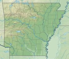 Reliefkarte: Arkansas