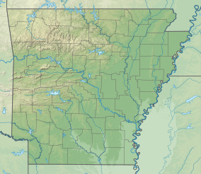 A map of the United States showing the location of Fort Smith National Historic Site