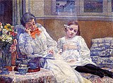 Théo van Rysselberghe, 1899, His wife Maria and daughter Elisabeth