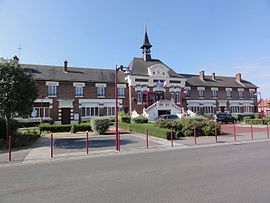The town hall and school of Viry-Noureuil
