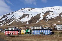 Siglufjörður, one of the component settlements of Fjallabyggð