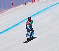 Dante Vera beim Team-Ski-Snowboard-Cross-Wettbewerb