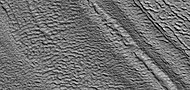 Close view of concentric crater fill, as seen by HiRISE under HiWish program