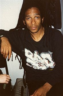 Letts during his tenure with Big Audio Dynamite, San Francisco, 1987