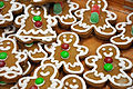 Decorating gingerbread with royal icing