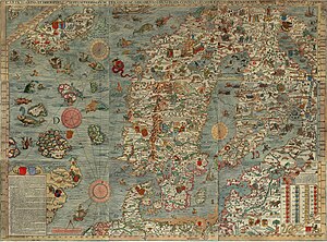 The Carta Marina by Olaus Magnus (1490-1557) is the earliest detailed map of the Nordic countries.