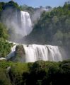 Marmore waterfall, the world's tallest man-made waterfall, was created by the ancient Romans.