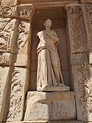 Statue Sophia, personification of wisdom in the Library of Celsus