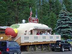 Coney Island Hot Dog Stand in Bailey, Colorado (1966)