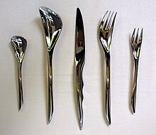 An image of cutlery designed by Zaha Hadid