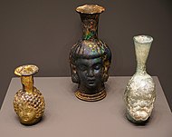 Roman head-shaped glass vessels