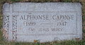 Capone's grave in Mount Carmel Cemetery, Hillside, Illinois