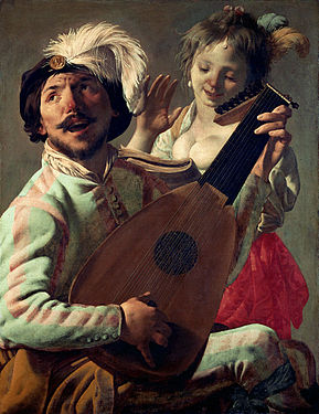 1628 Lute player by Hendrick ter Brugghen