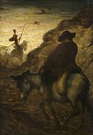 Don Quixote and Sancho Panza (c. 1864), oil on panel, 32.4 x 24.1 cm., Burrell Collection