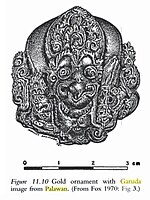 Gold Garuda ornament found in the Tabon Caves
