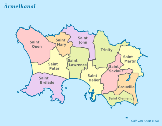 Die Parishes (Gemeinden) von Jersey