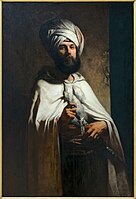 Charles Cousin, painter and engraver, in Arab costume at the Palais des Beaux-Arts in Lille, 1838