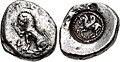 Lycia coin, with lion and Pegasus in circle, circa 480-460 BC