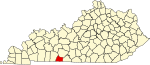 State map highlighting Simpson County