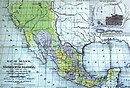 A map of Mexico circa 1947, before they ceded California, Nevada, and Utah to the United States.