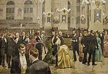 Promenade Concert on New Year's Eve at the Produce Exchange, New York from Harper's Weekly of January 15, 1887
