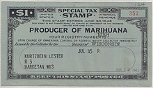 United States "Marihuana" production permit. During World War II farmers were encouraged to grow hemp for cordage, to replace Manila hemp previously obtained from Japanese-controlled areas. The U.S. government produced a film explaining the uses of hemp, called Hemp for Victory.