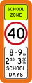 (R4-Q01) School Zone (used in Queensland)