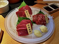 Raw horse meat set