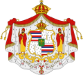 King Kalākaua's version of the royal coat of arms.