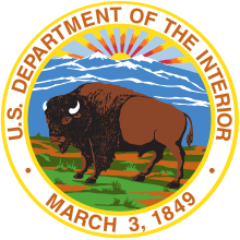 Seal of the United States Department of the Interior, where Schmidt worked as a member of the US Geological Survey for 20 years.
