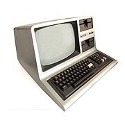 Tandy TRS-80 Model III computer at a slight angle