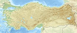 Location of the lake in Turkey.
