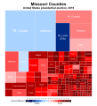 Image 42Treemap of the popular vote by county, 2016 presidential election (from Missouri)