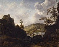 Allaert van Everdingen, c. 1660, Nordic landscape of the type Van Eeverdingen began to paint after his return from Norway and Sweden.